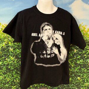 Anuel AA & Karol G Real hasta la muerte Girls Size 12 Black T-shirt (SKU: 28M)